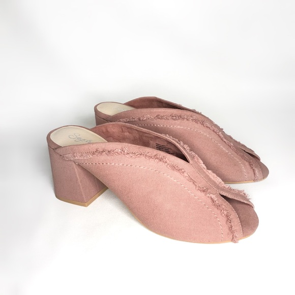 Seychelles Shoes - Seychelles frayed rose mule sandals size 7.5